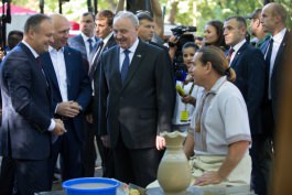 Moldovan president lays flowers on "Limba Noastra cea Romana"