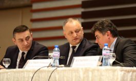 Igor Dodon a participat la business forumul moldo-rus și a vizitat expoziția ”Fabricat în Moldova”