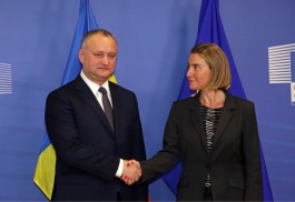 Igor Dodon s-a întîlnit cu Federica Mogherini