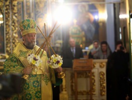 Președintele Republicii Moldova, Igor Dodon a participat la slujba oficiată la Catedrala Mitropolitană ”Nașterea Domnului”