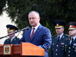 Președintele Republicii Moldova, Igor Dodon a participat la ceremonia festivă de arborare a Drapelului de Stat al Republicii Moldova