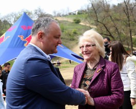 Igor Dodon a participat la deschiderea Campionatului de motocros