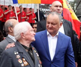 Igor Dodon, Președintele Republicii Moldova a participat la acțiunile dedicate Zilei internaționale a Solidarității Oamenilor Muncii