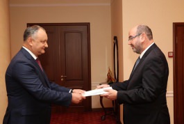 Președintele Republicii Moldova a primit scrisorile de acreditare din partea ambasadorilor Regatului Arabiei Saudite și Statului Israel