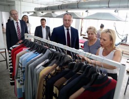 Șeful statului a vizitat întreprinderea de textile „Tricon”din Cahul  