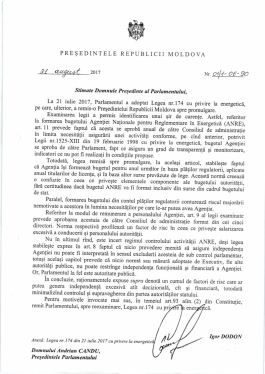 Președintele țării a relatat despre prevederile proiectelor de lege pe care le-a returnat Parlamentului și pe care insistă PDM