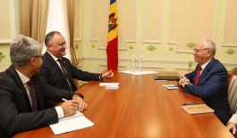 Președintele țării, Igor Dodon s-a întîlnit cu Ambasadorul Federaţiei Ruse în Republica Moldova, Farit Muhametșin