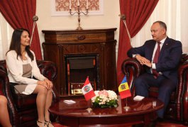 Moldovan president receives credentials from three ambassadors