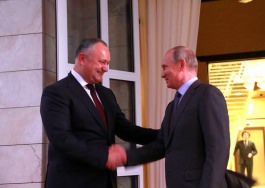 President of the Republic of Moldova Igor Dodon met today in Sochi with his Russian counterpart Vladimir Putin.