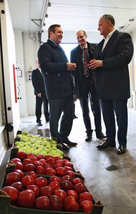 Igor Dodon visited the company "FarmProd" from the village of Olaneşti, Stefan-Voda region