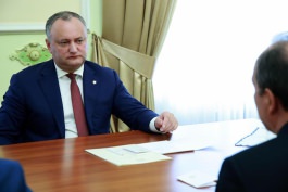 Igor Dodon s-a întîlnit cu Ambasadorul Extraordinar și Plenipotențiar al României în Republica Moldova