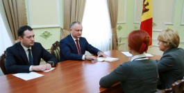 Today, President Igor Dodon met with Extraordinary and Plenipotentiary Ambassador of Italy to the Republic of Moldova Valeria Biagiotti.