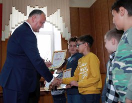 Igor Dodon a participat la ceremonia de premiere a învingătorilor Festivalului Internațional de Șah „Toamna Moldovei”