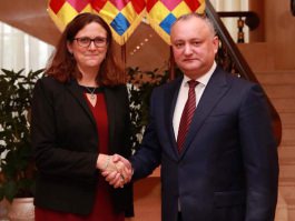 Președintele Republicii Moldova, Igor Dodon, s-a întîlnit cu Cecilia Malmstrôm, Comisar European pentru Comerț