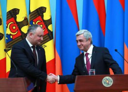 Președintele Moldovei Igor Dodon a avut o întrevedere cu Președintele Armeniei, Serzh Sargsyan