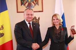 The President of Moldova presented high state awards in Moscow