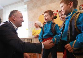 Igor Dodon a vizitat astăzi grădinița de copii din orașul Ciadîr-Lunga