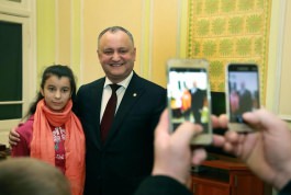 Igor Dodon: "More than 70 children from the northern regions of Moldova visited today the presidency"