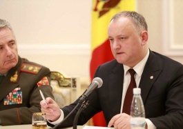 Șeful statului a participat la ședința Comisiei veteranilor forțelor armate ai organelor de drept și participanților la conflictele militare  