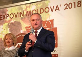 Șeful statului a participat la Expoziția internațională specializată de vinuri ”Expovin Moldova- 2018”