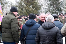 Igor Dodon a participat la aniversarea a 26-a de la formarea Brigăzii 3 Infanterie Motorizată „Dacia” a Armatei Naționale