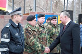 Igor Dodon a participat la aniversarea a 26-a de la formarea Brigăzii 3 Infanterie Motorizată „Dacia” a Armatei Naționale