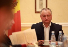 Șeful statului a avut o întrevedere de lucru privind organizarea Forumului Etniilor din Republica Moldova