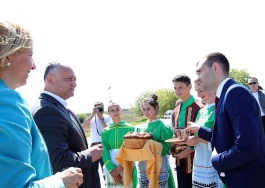 Igor Dodon a participat la ceremonia de inaugurare a două complexuri sportive din localitățile Congaz și Copceac din UTA Găgăuzia