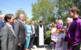 Igor Dodon a participat la ceremonia de inaugurare a două complexuri sportive din localitățile Congaz și Copceac din UTA Găgăuzia