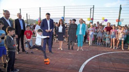 Igor Dodon a participat la ceremonia de inaugurare a două complexuri sportive din localitățile Congaz și Copceac din UTA Găgăuzia