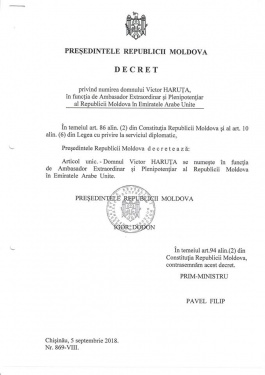 Șeful statului a avut o întrevedere cu noii ambasadori ai Republicii Moldova desemnați pentru două ţări