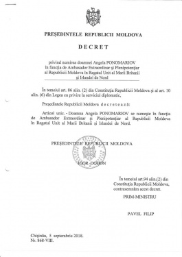 Șeful statului a avut o întrevedere cu noii ambasadori ai Republicii Moldova desemnați pentru două ţări