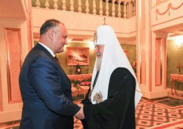 Igor Dodon a avut o întrevedere cu Sanctitatea Sa Kirill, Patriarhul Moscovei și al Întregii Rusii