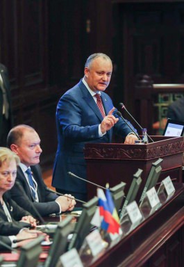 Igor Dodon a ținut un discurs la Universitatea de Stat din Moscova “M.V. Lomonosov"