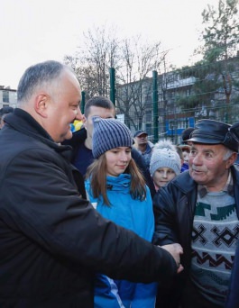 Igor Dodon a participat la inaugurarea unui complex sportiv în orașul Soroca