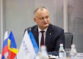 Igor Dodon a avut o întrevedere de lucru cu Dmitrii Rogozin