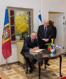 Președintele Republicii Moldova a avut o întrevedere cu Președintele Statului Israel