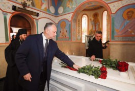 Igor Dodon a vizitat Mănăstirea Noul Neamț din Chițcani