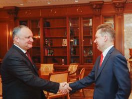 Igor Dodon a avut o întrevedere cu președintele companiei ”Gazprom”