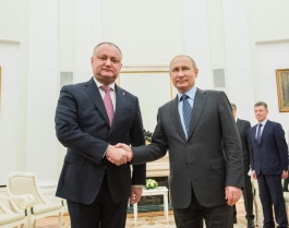 Igor Dodon a avut o întrevedere cu Vladimir Putin 