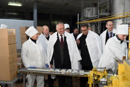 Igor Dodon visited two enterprises in northern Moldova