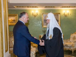 Președintele Republicii Moldova a avut o întrevedere cu Patriarhul Moscovei și al Întregii Rusii