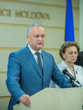 Șeful statului cheamă poporul Republicii Moldova la un marș pașnic