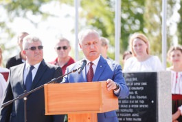 Șeful statului a participat la ceremonia de deschidere a Complexului Memorial al Eroilor din satul Răscăieți