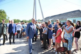 Igor Dodon a participat la inaugurarea monumentului eroilor eliberatori din satul Dumitreni