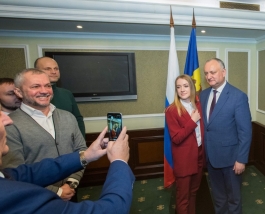 Igor Dodon a avut o întrevedere cu președinții diasporei moldovenești din circa 20 regiuni ale Rusiei