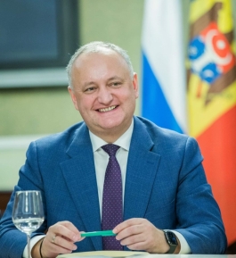 Igor Dodon a avut o întrevedere cu președinții diasporei moldovenești din circa 20 regiuni ale Rusiei