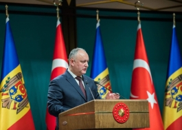 Igor Dodon și Recep Tayyip Erdogan au prezidat ședința Consiliului de Cooperare Strategică la Nivel Înalt între Moldova și Turcia