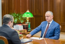 Igor Dodon a avut o întrevedere cu Vadim Ceban