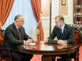 Igor Dodon a participat la ședința săptămînală cu Ion Chicu